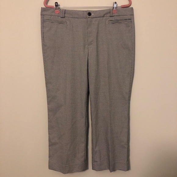 Banana Republic Herringbone Logan Crop Pants 14 - Picture 1 of 6